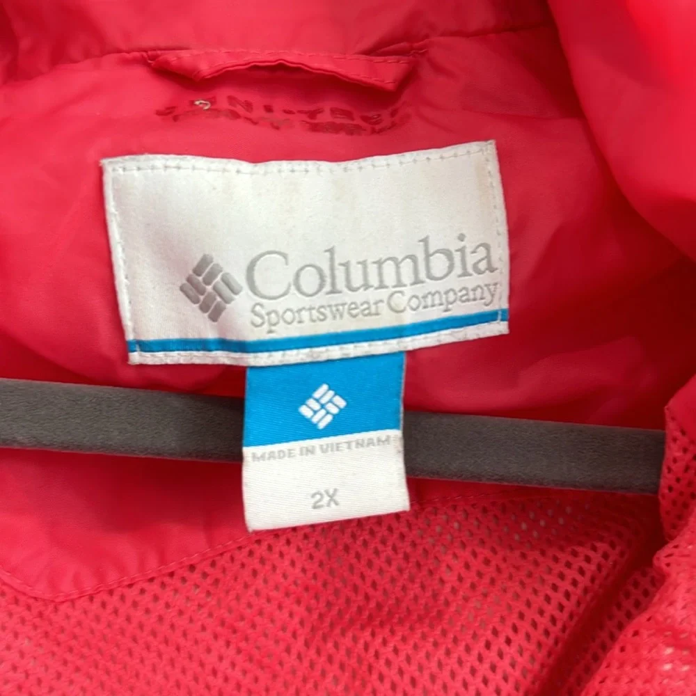 EUC Women’s Pink Columbia Omni Tech Waterproof Rain Jacket - Size 2X - Picture 3 of 8